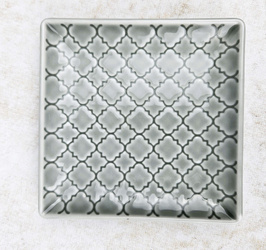Marrakesz talerz kwadratowy 11/11 cm szary