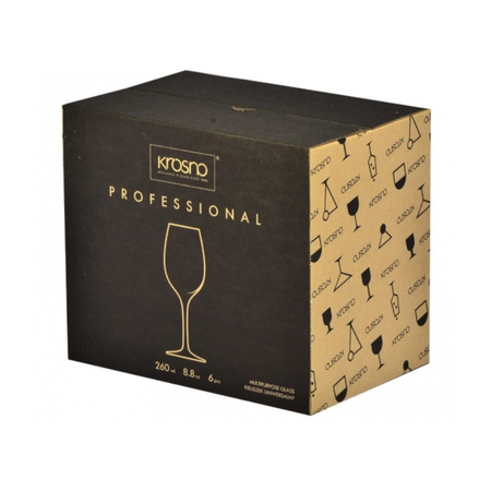 Krosno komplet 6 kieliszków 260ml do wina białego Professional