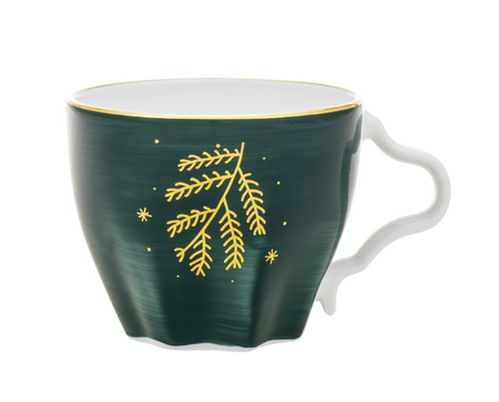 Lubiana komplet śniadaniowy ZŁOTY LAS i 3 szklanki świąteczne