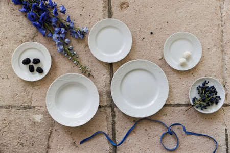 serwis obiadowy dla 6 osób 25 elementów Rococo biały