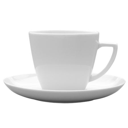 Komplet filiżanek ze spodkiem 350ml/175mm Beata/Dorota biała