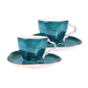 Komplet filiżanka/spodek 2/4 Stone Age turkusowy