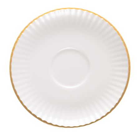 Lubiana komplet filiżanka ze spodkiem 200ml/145mm Daisy złoto