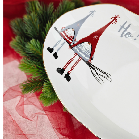 Stone Age półmis 380mm Skrzaty Ho Ho Ho Złota Linia