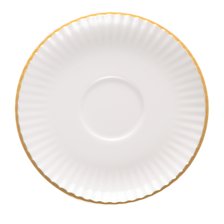 Zestaw obiadowo kawowy dla 6 osób 37 elementów Daisy Gold Line