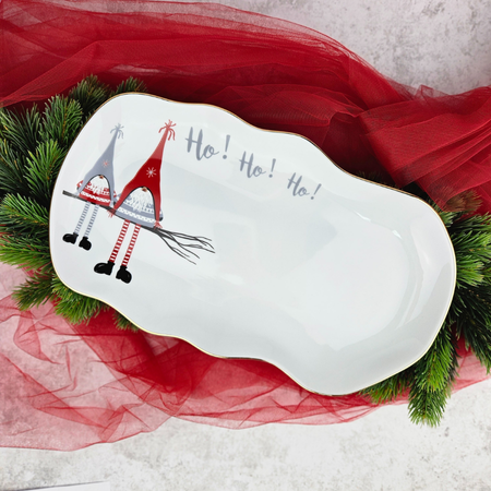 Stone Age półmis 350/200mm Skrzaty Ho Ho Ho Złota Linia