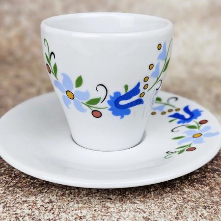 Lubiana komplet filiżanka 70ml/spodek 120mm Paula dek. kaszubska