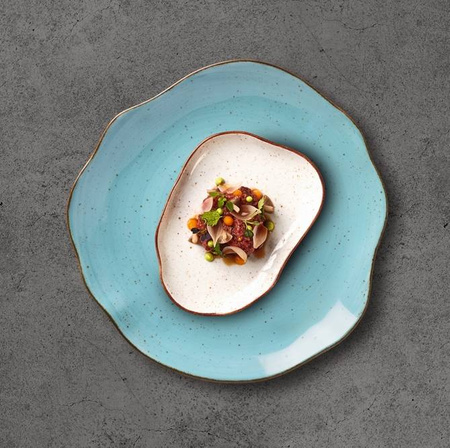 Komplet 6 szt. talerzy 250mm Stone Age CEGLASTY