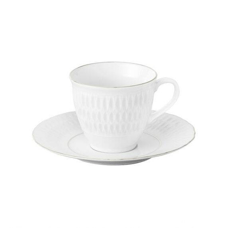 Garnitur do kawy dla 6 osób 18 elementów Sofia platyna