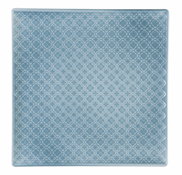 Lubiana Marrakesz talerz kwadratowy 205/205mm SZARONIEBIESKI/SZMARAGDOWY