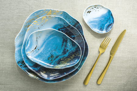 Lubiana Komplet dwóch talerzy płytkich 210mm Stone Age BALTIC