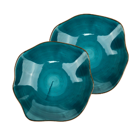 Lubiana komplet 2 talerzy głębokich 230mm Stone Age morski