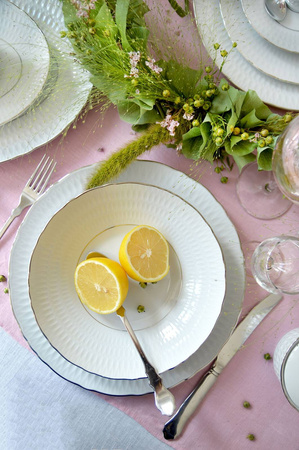 Zestaw obiadowy dla 6 osób 18 elementów Sofia Platynowa Linia