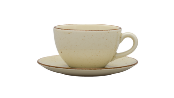 komplet filiżanka 280ml ze spodkiem 160mm Aida Art beżowy
