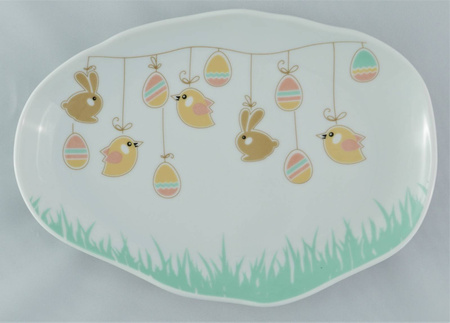 Lubiana porcelana Stone Age garnitur śniadaniowy 1/3 Wielkanoc