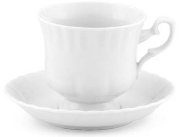 Garnitur do kawy dla 6 osób 12 elementów Iwona biały