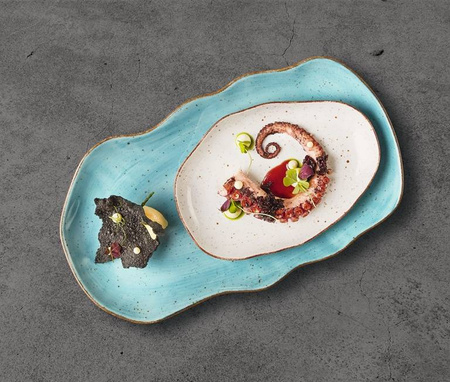 Lubiana Stone Age półmisek 350/200mm BEŻOWY