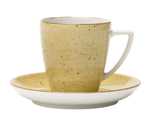 Lubiana Komplet filiżanka ze spodkiem 200ml /140mm Beata/Sonia  ŻÓŁTY