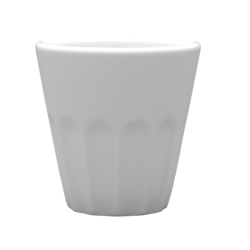 Kaszub/Hel kubek b/u ryflowany 100ml biały