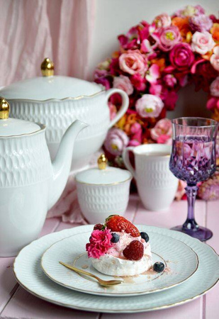 Garnitur do kawy dla 6 osób 18 elementów Sofia złoto