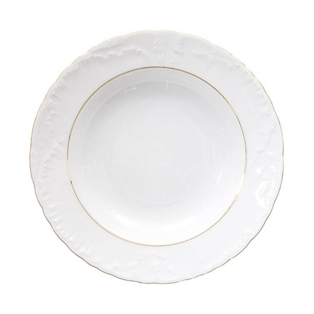 Talerz głeboki 22,5 Rococo złota linia