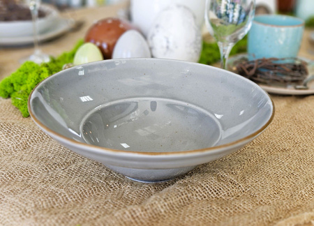 Lubiana talerz głęboki do pasty 260 Kaszub ART SZARY