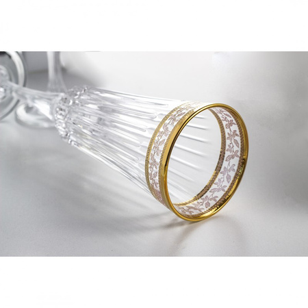 Bohemia komplet 6 kieliszków do szampana 210ml Dorato