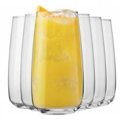 Modern wysoka szklanka do napojów 620 ml komplet 6 sztuk