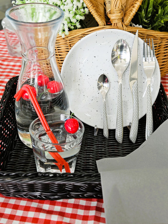 zestaw piknikowy dla 6 osób szary Geo