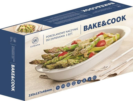 Lubiana pojemnik do zapiekania owalny 235mm biały