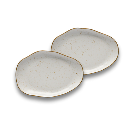 Lubiana komplet 2 talerzy płytkich 210mm Stone Age beżowy