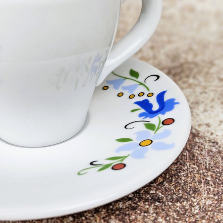 Lubiana komplet filiżanka 70ml/spodek 120mm Paula dek. kaszubska