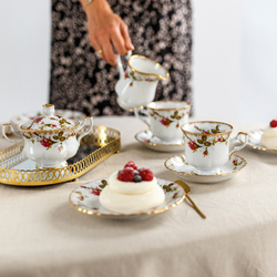 Chodzież garnitur do kawy dla 12 osób 39 el. Iwona Złota Róża