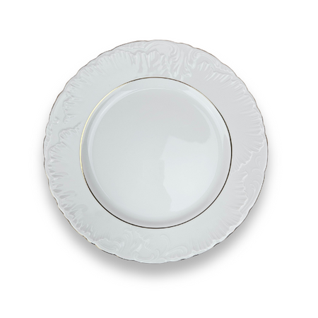 Talerz płytki 25 cm Rococo złota linia