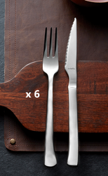 Chuletero komplet do steków dla 6 osób 12 elementów