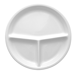 Rita talerz trójdzielny 255mm biały