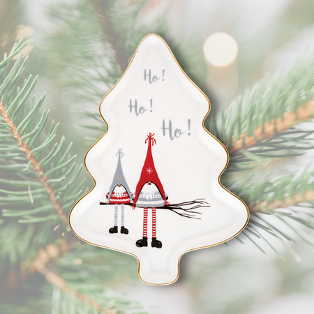 Lubiana choinka półmis 350mm Skrzaty Ho Ho Ho Złota Linia