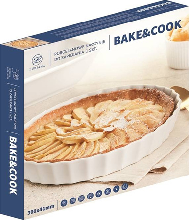 Lubiana naczynie ryflowane 300mm biały