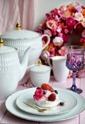 Garnitur do kawy dla 6 osób 21 elementów Sofia złoto