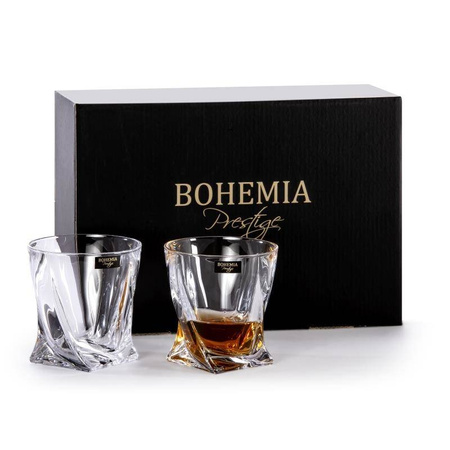 BOHEMIA KOMPLET 6 SZTUK PRESTIGE QUADRO SZKLANKA PREMIUM