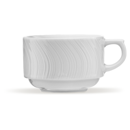 komplet filiżanka 190ml/spodek 155mm River biały