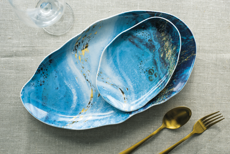 Lubiana Komplet dwóch talerzy płytkich 210mm Stone Age BALTIC