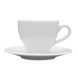 Komplet filiżanka ze spodkiem 70ml / 120mm Paula biała