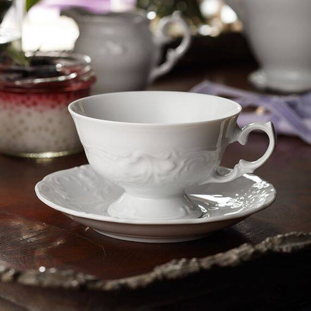 Garnitur do kawy dla 12 osób 39 el. Fryderyka Biała