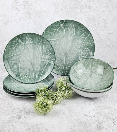 Lubiana komplet talerzy dla 6 osób 18 elementów Zima