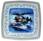 Victoria 1/3 garnitur śniadaniowy z filiżanką ZIMOWE MIASTECZKO