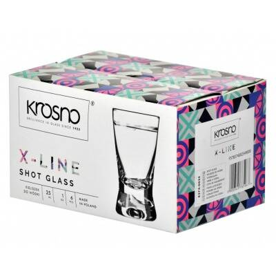 Shot kieliszek do wódki  25 ml x-line komplet 6 sztuk