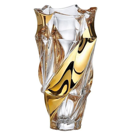 Bohemia wazon 300mm Flamenco Belt Gold