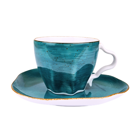 Komplet filiżanka/spodek 2/4 Stone Age morski