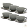 kpl 6 filiżanek 280ml ze spodkiem 160m Aida ART SZARY